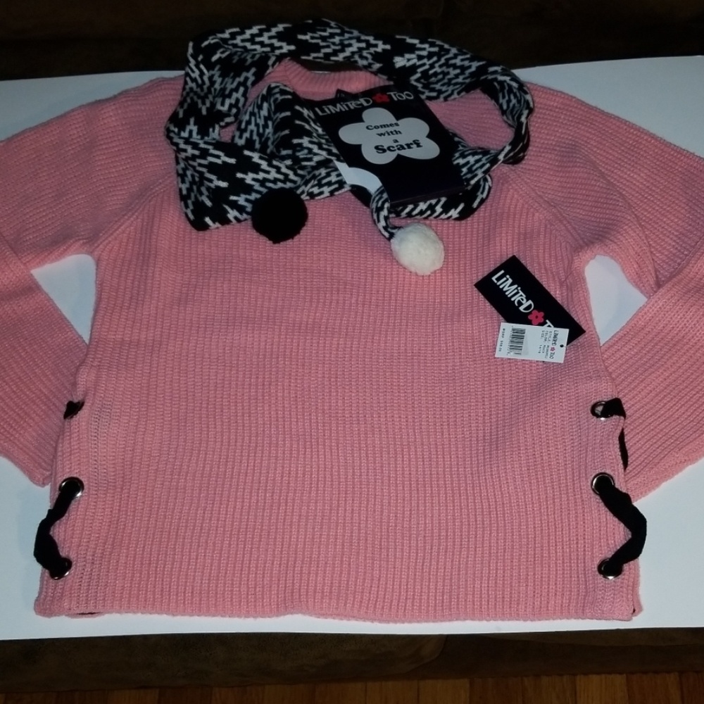 Limited🌸Too girls sweater & scarf